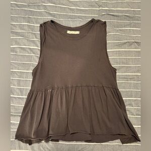 We The Free Charcoal Sleeveless Tank Top